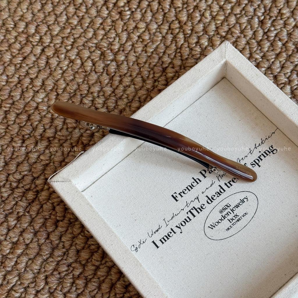 Корейская минималистичная ацетатная заколка для волос для женщин - 2025 Высококлассный аксессуар для прически полупучок и боковой заколки