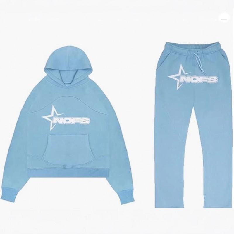 Комплект из худи и штанов в стиле Хип-Хоп Streetwear для мужчин и женщин - С вышивкой, буквенный принт, свободный крой, длинный рукав, унисекс, спортивный костюм