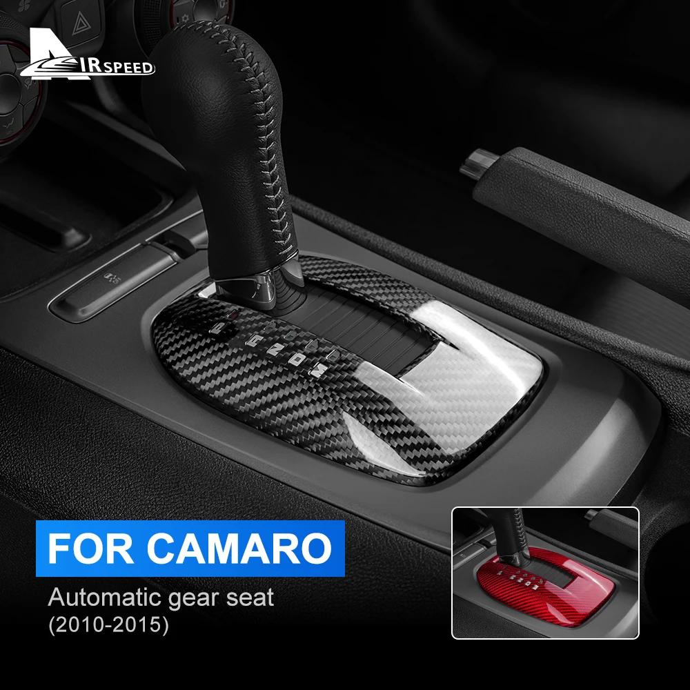 For Chevrolet Camaro 2010 2011 2012 2013 2014 2015 Real Hard Carbon Fiber Car Gear Shift Panel Interior Trim Accessories