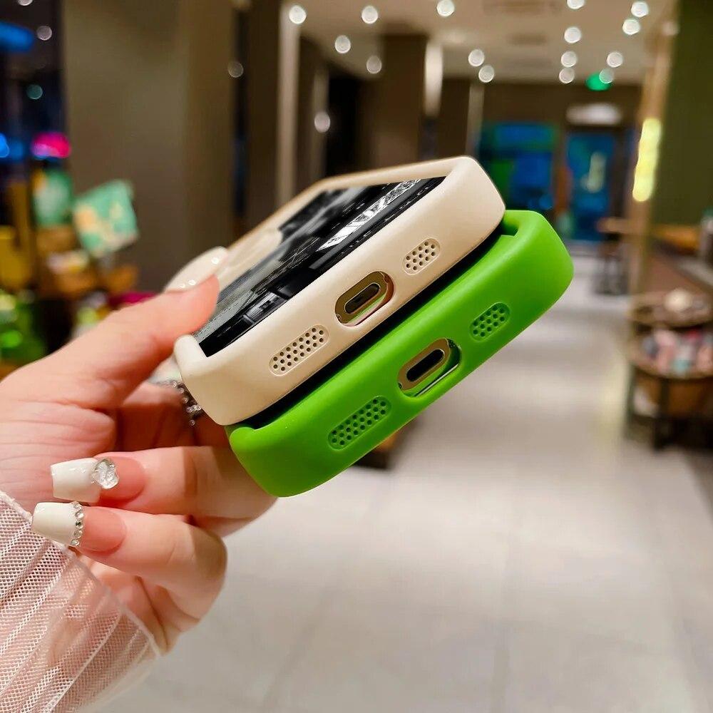 Soft Candy Liquid Silicone Phone Case For iPhone 15 Pro Case for iPhone 11 13 12 14 Pro Max XR XS 7 8 SE Shockproof Bumper Cover