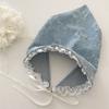 Lace Star Triangle Scarf Denim Hair Band Retro Triangular Turban Scarf  Travel Beach