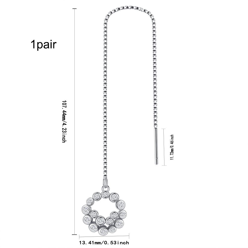 Серьги с круглой кисточкой из циркона, длинные серьги-гвоздики, полые круглые серьги из кубического циркония