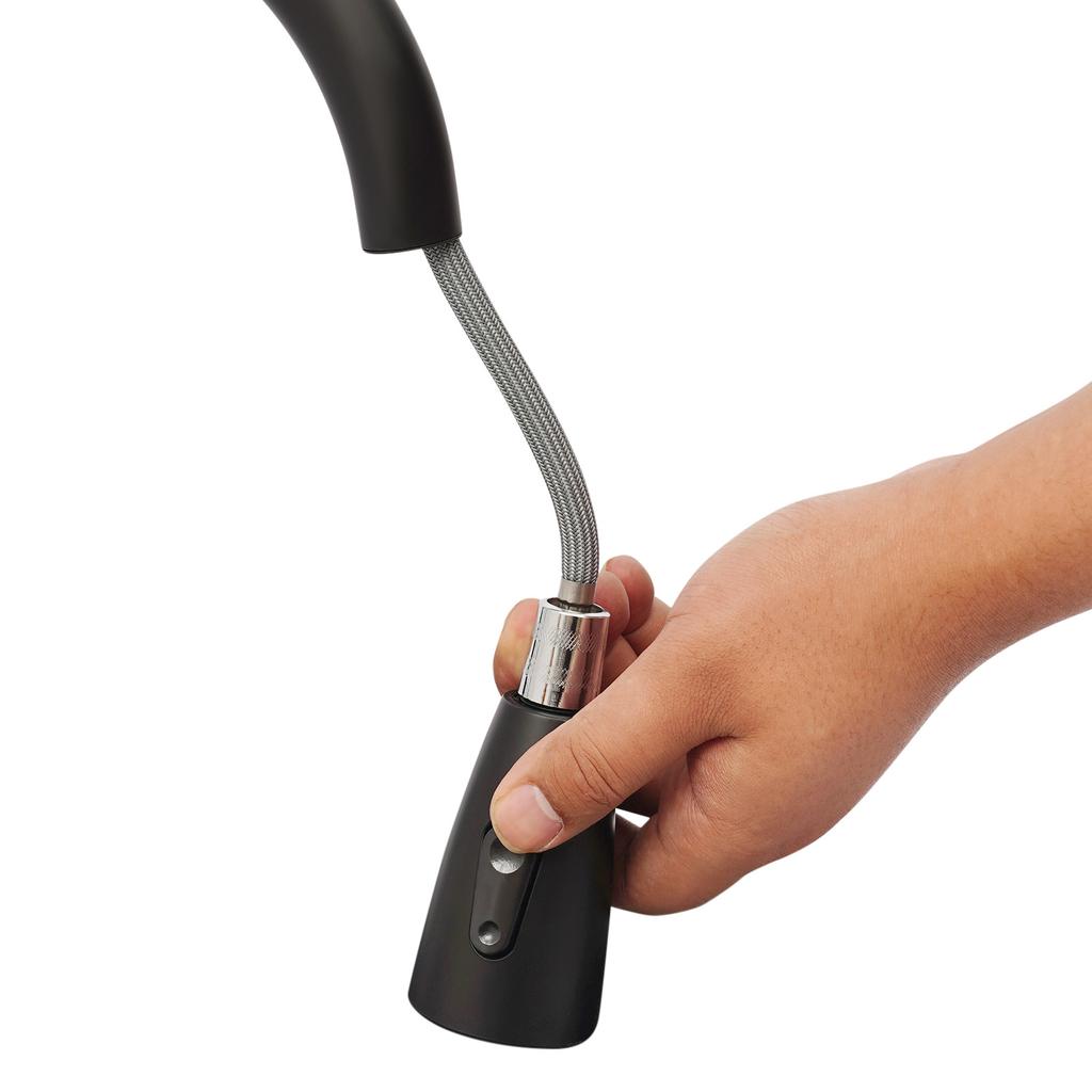 Multi-Functional 201 Stainless Steel Kitchen Sink – Pull-Out Faucet, Cup Rinser, Drain Basket & Soap Dispenser Included – Gun-Grey – 45 x 40 cm