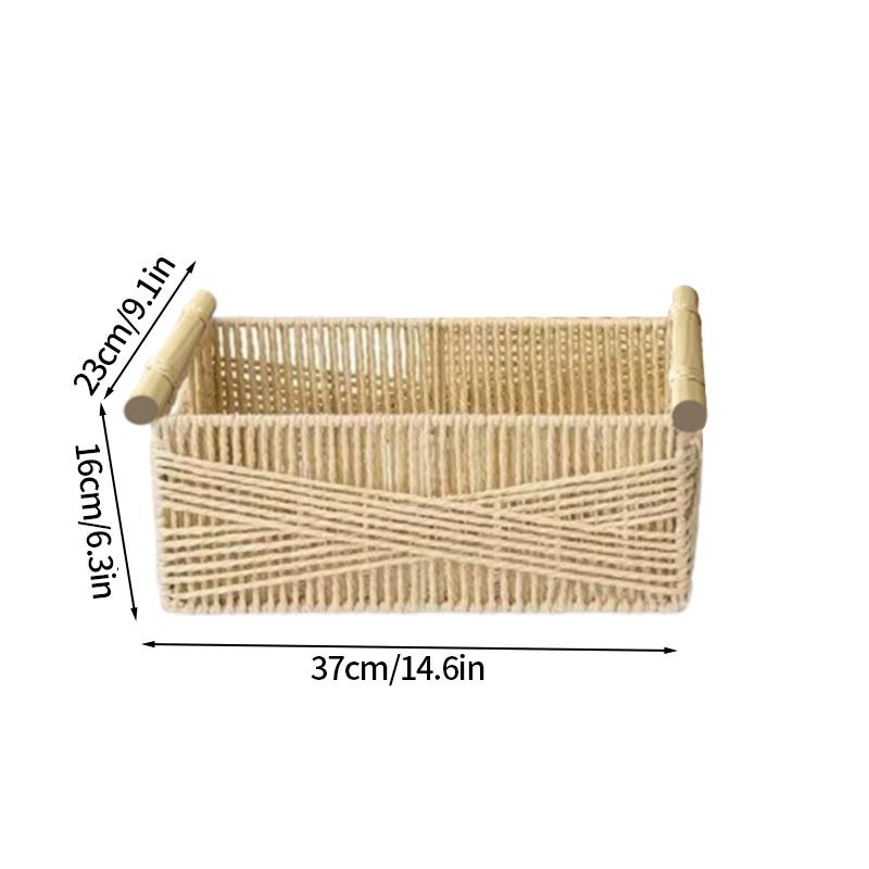 Плетеная корзина для хранения вещей, ящик для хранения игрушек, корзина для пикника, органайзер для одежды, спальня, гостиная, организация