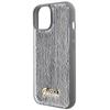 Etui do iPhone 15 Guess Sequin Script Metal Srebrne
