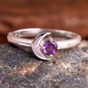 Amethyst Ring, Handmade Jewelry, 925 Sterling Silver, Women Jewelry, Moon Ring