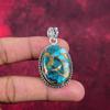 Голубой медный бирюзовый кулон ручной работы с драгоценными камнями, 925 пробы серебряный кулон, старинные ювелирные изделия, для подарка на помолвку