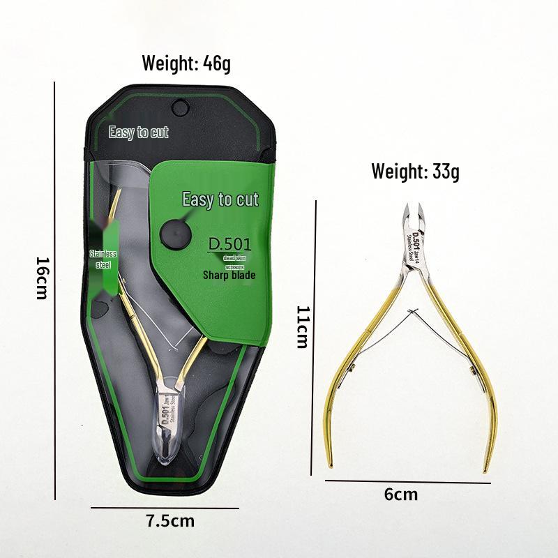 Easy Cut D-501 Stainless Steel Cuticle Nipper & Clipper Set - Professional Vietnamese Style Manicure Tools