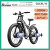 Shengmilo S600 Electric Bicycle 1000W*2 Brushless Motor 48V 17.5AH Hydraulic Brake City Electric Bicycle 26" Fat Tire Electric Bike