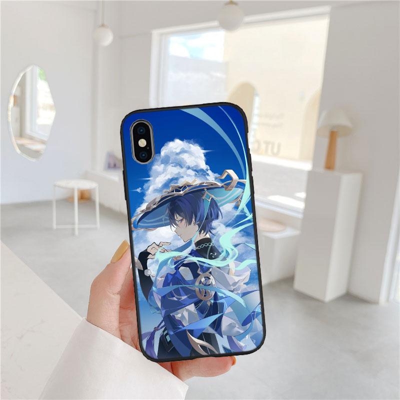LO48 Genshin Impact Фурина Этер Мягкий силиконовый чехол для телефона для iPhone 16 15 14 13 12 Pro Max Plus Mini