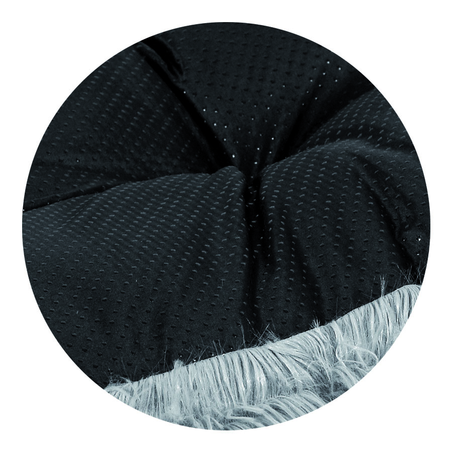 Лежанка для собаки SHAGGY, подушка HIGH SIDE Grey M-XL