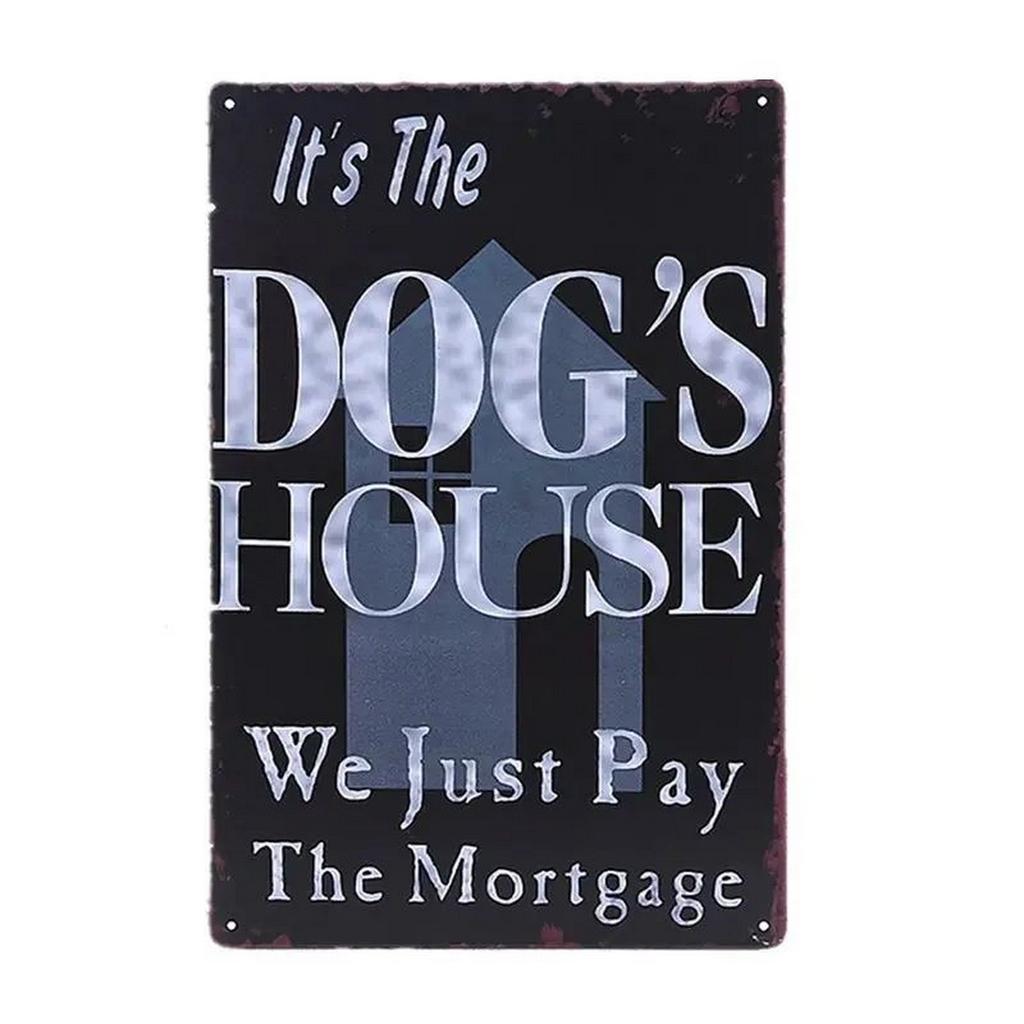 Decor Warning Vintage Metal Tin Signs Beware Dog Kisses Funny Poster Decor for Cafe Garage Bar Pub Club Man Cave Wall Decoration