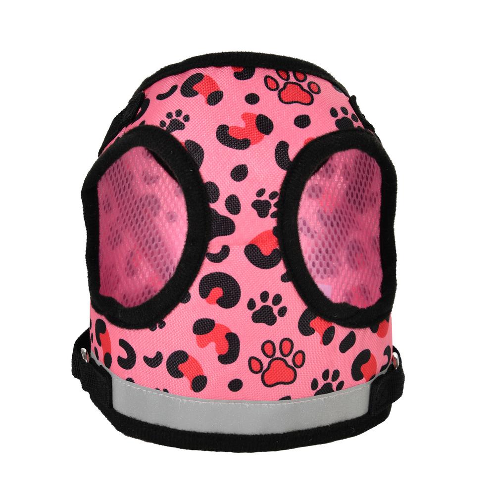 Pet Dog Harness Leash Set For Small Medium Dogs Reflective No Pull Mesh Puppy Cats Harness Vest Leopard Print Outdoor Chihuahua Pug Accessories