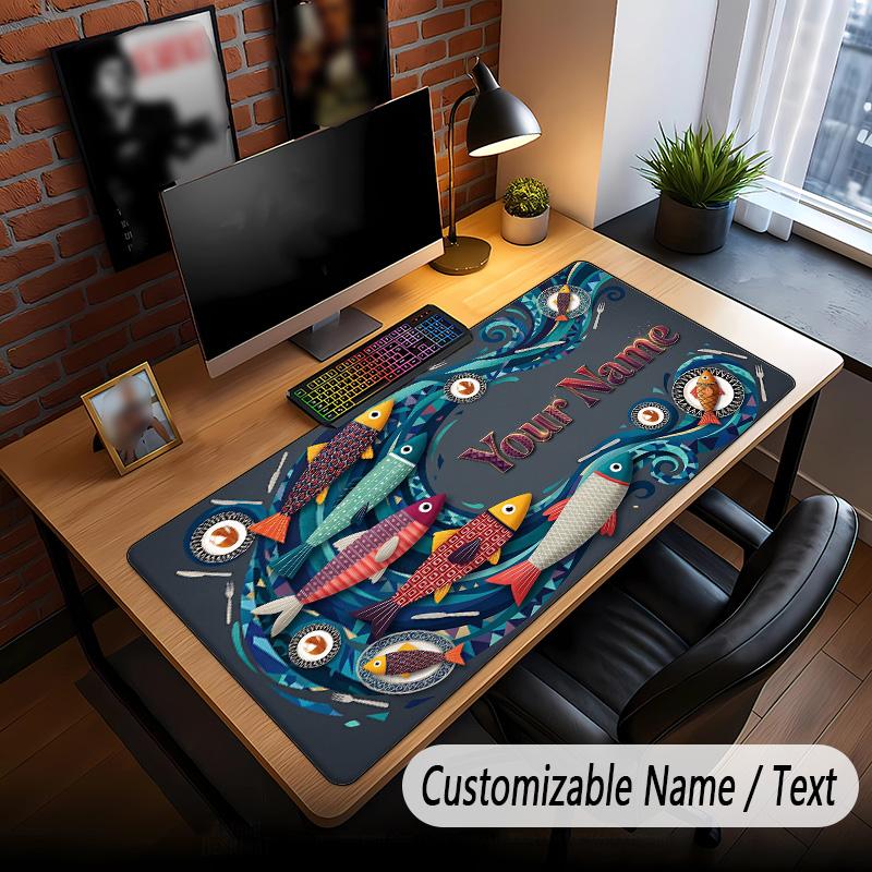 Decorative Artwork Theme Custom Mouse Pad Personalized With Name Text Customized Desk Mat For Office Home Decor