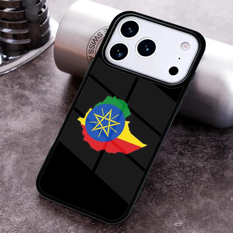 Ethiopia Flag Phone Case for iPhone 17 16 15 Pro Max Air 14 13 12 11 Plus Shockproof Cover