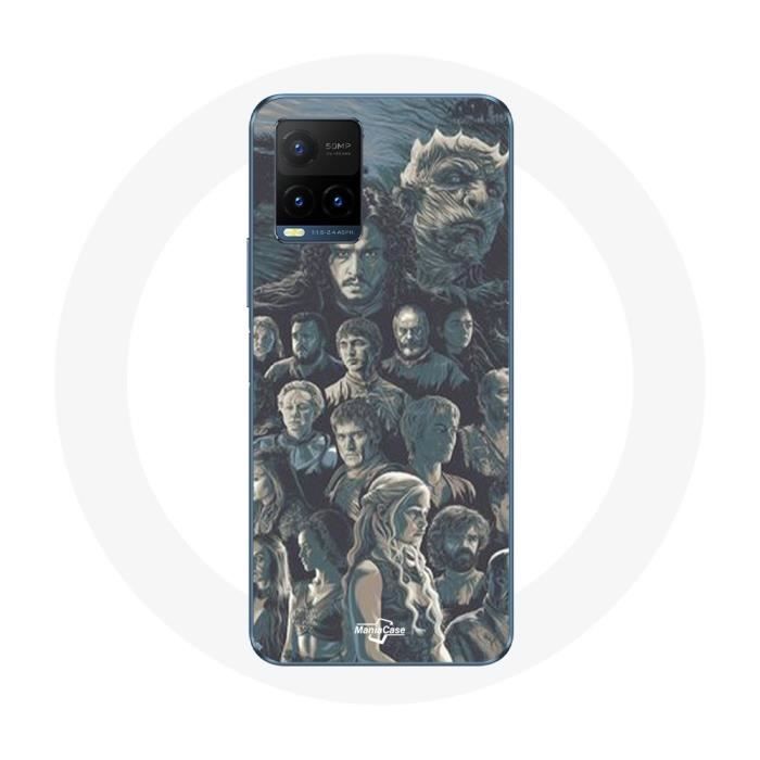 Coque pour Vivo Y21s 2021 - MANIACASE - Game of Thrones - Silicone Souple - Gris - Protection