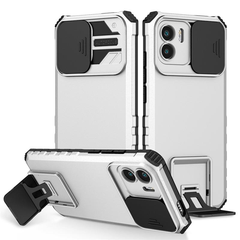 Для Xiaomi Redmi A1 чехол слайдер камера защита подставка держатель телефон чехлы для Redmi A1 A 1 RedmiA1 1A 6.52 бронированная задняя крышка