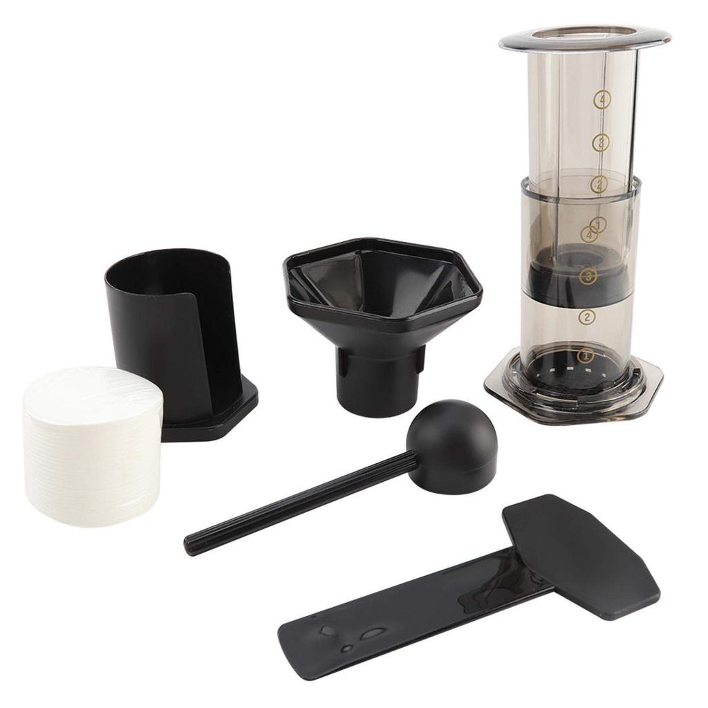 Asixxsix Aeropress Coffee and Espresso Machine, Espresso Coffee Maker Kit with Mini Grinder and Filter Paper for Quickly Prepare Delicious Coffee