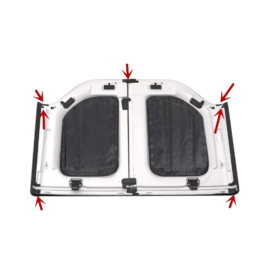 17 шт. комплект уплотнений жесткого верха для Jeep Wrangler JK 2007-2017 автомобиля блокатор пены с жестким верхом ремонтный комплект внутренних молдингов