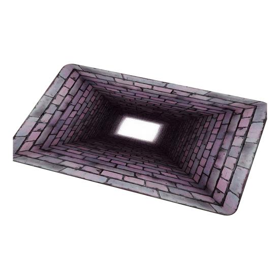 3D Ковер с оптической иллюзией, Реалистичный рисунок ямы, Напольный коврик, Впитывающий, Нескользящая основа, Коврик для двери