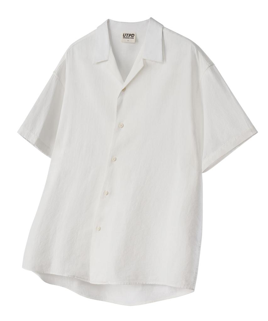 UNTAPPED STUDIO Oversized Linen Open Collar Short Sleeve Shirt 5 Colors (Type B)
