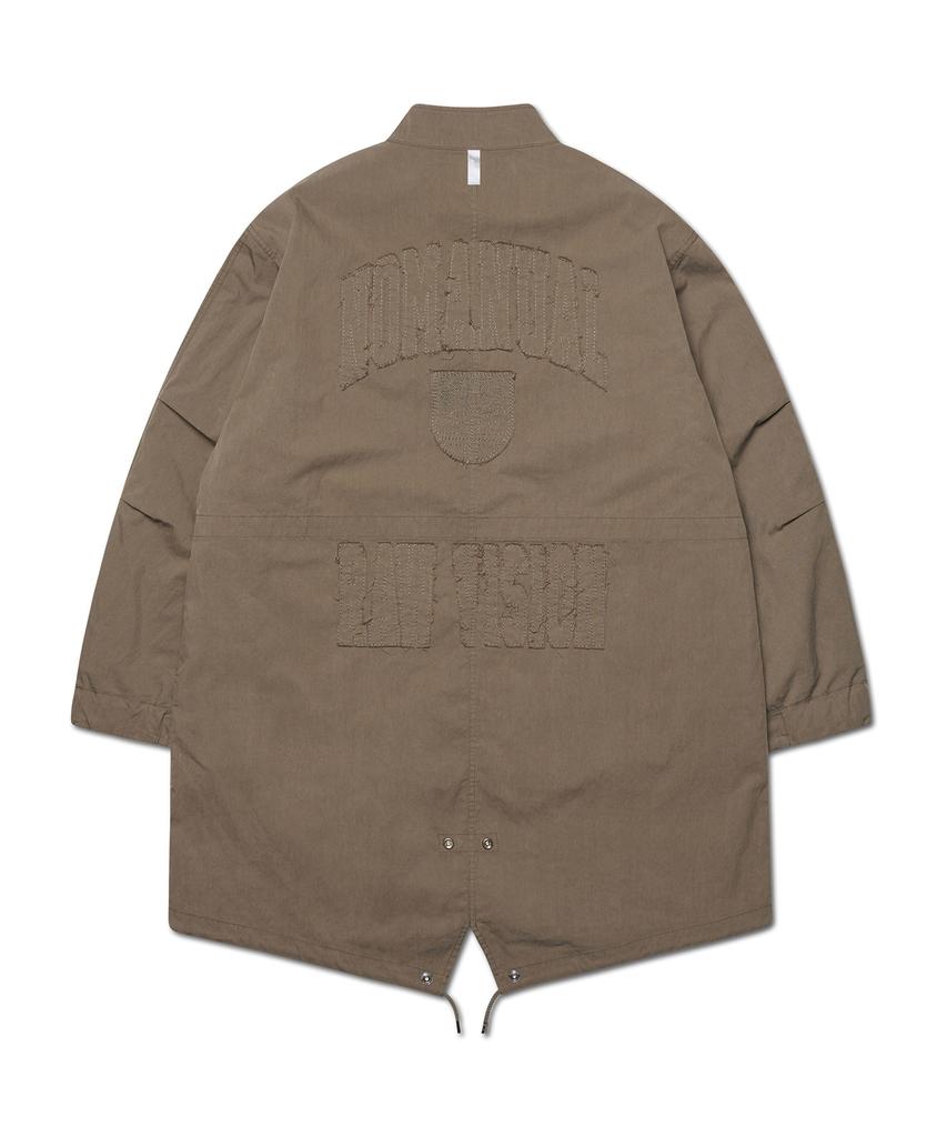 Nomanual Patched Emblem Parka - Washed Brown