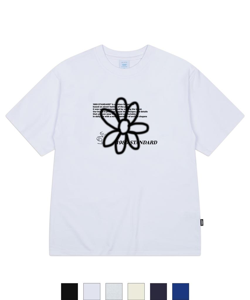 1989STANDARD Bw Flower Cool Cotton Oversized Short Sleeve (Sisstd-0034) S