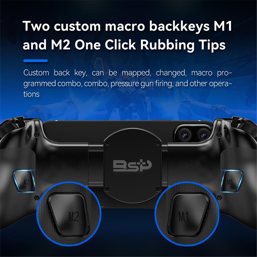 Wireless mobile game controller D11, expandable, with Hall triggers, compatible with tablet devices, supports tablet switching