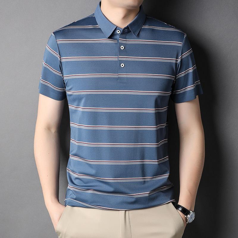 Летняя рубашка свободного кроя с тонкими полосками и лацканами, модная молодежная повседневная хлопковая рубашка