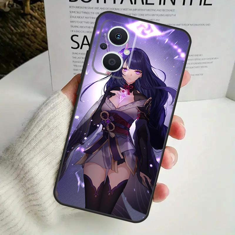 Genshin Impact Raiden Shogun Case For OPPO Reno 11F 10 Pro 4 5 6 7 8 Lite 4Z 5Z 8T OPPO Find X6 X5 Pro X2 X3 Neo Cover