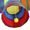 Foldable Rainbow Cat Tunnel: Interactive Cross-Border Play Tube for Cats