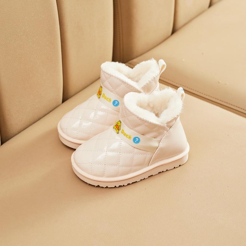 Детские зимние ботинки для девочек, новые хлопковые зимние ботинки для девочек, водонепроницаемые и вельветовые детские ботинки, мужская зимняя обувь