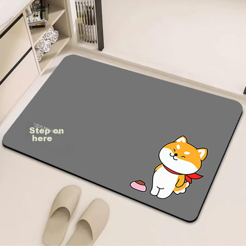 JANMEIJIA Thick Bathroom Doorway Absorbent Foot Mat, Non-Slip Bath Mat, Quick-Drying Bathroom Mat, 40*60cm