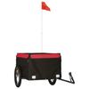 VidaXL Bicycle Trailer Black and Red 45 Kg Iron 94083