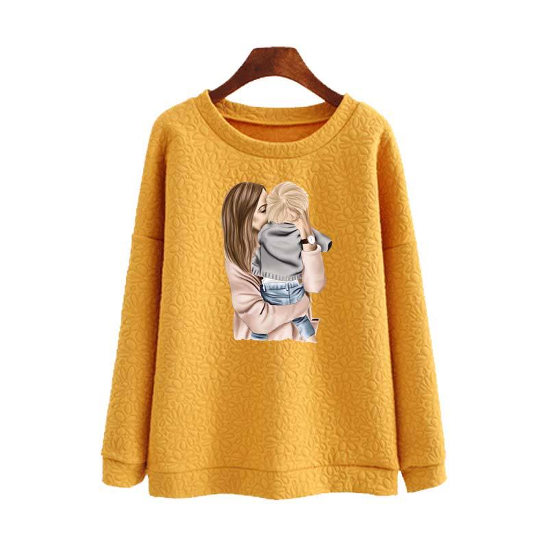 Maternal Love Transfers For Clothing Mom Kiss Boy Clothing Stickers Stripe Eco-Friendly Diy T-Shirt Patches For Clothing