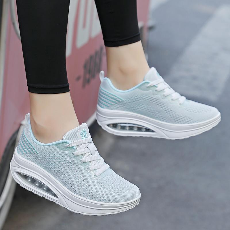 TUINANLE Женские кроссовки на толстой подошве, спортивная обувь, повседневная обувь на сетчатой платформе