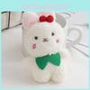 Очаровательная плюшевая игрушка Зайчик с вишенкой, мини-брелок в виде плюшевого мишки для пар и девочек