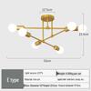 Creative American Multi-Branch Ceiling Chandelier for Living Room and Bedroom