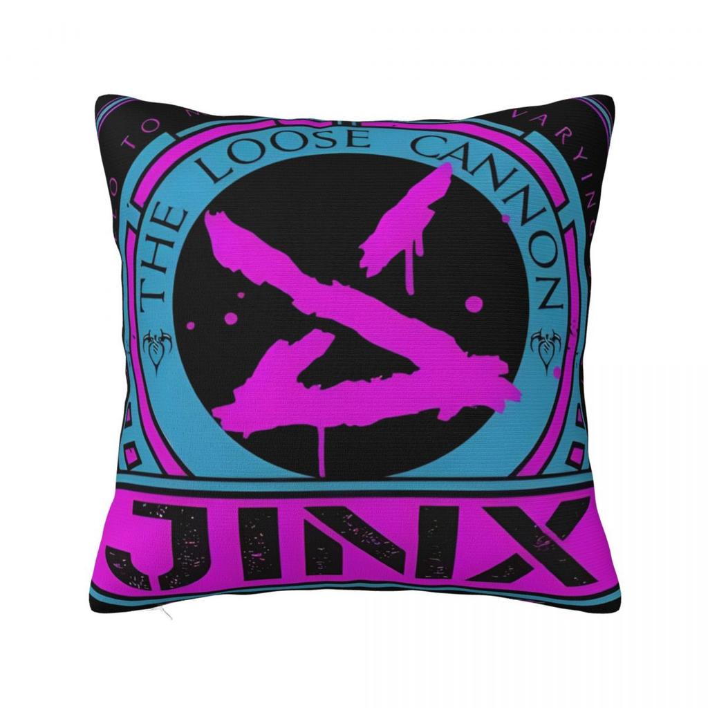 Наволочки квадратные с принтом Jinx из Arcane, Игровые, Для подушек, Полиэстер, Декоративные, Для автомобиля, 45*45 см