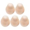 Unfinished Wood Crafts Wooden Blank Dolls Diy Unfinished Dolls Handcraft Supplies Smooth Surface Durable Wood 4.80X3.70X3.70CM 5Pcs
