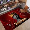 Custom Name Crystal Velvet Rug,Kendrick Lamar Comfortable Anti Slip Floor Mat For Room Decoration