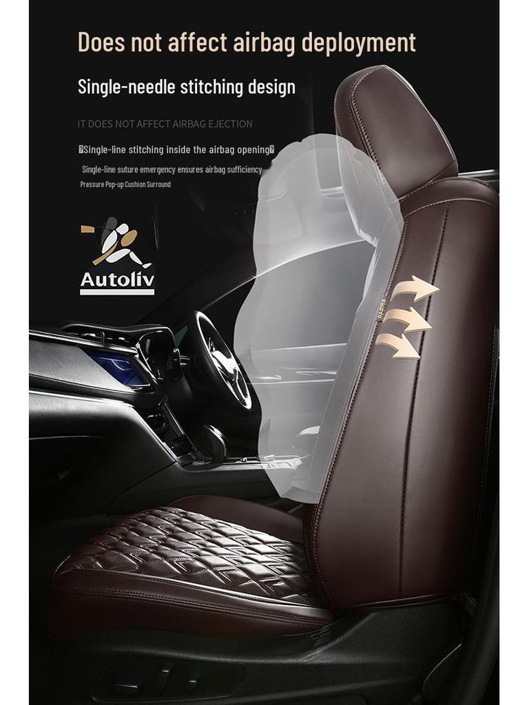 2024 T-Roc Чехол на сиденье из кожи наппа - Полный охват, Всесезонная подушка