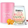 Colorful Stemless Wine Glasses Teacher Gifts For Women Birthday Gifts for Women Colleagues Best Friend For Her Cute Funny Gifts