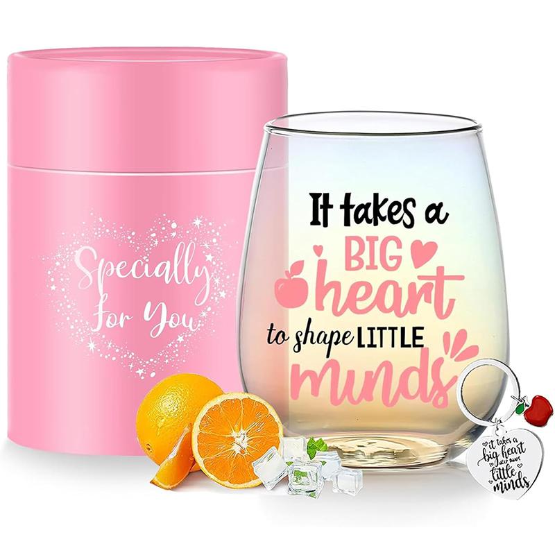 Colorful Stemless Wine Glasses Teacher Gifts For Women Birthday Gifts for Women Colleagues Best Friend For Her Cute Funny Gifts