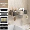 Bathroom Shelf Towel Rack Strong Load-bearing Drainage Hole Design Self Adhesive No Drilling Easy To Install Storage Rack Shower Organizer