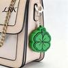 Four-leaf Clover Keychain Pendant, Stress Relief Toy with Hanging Buckle, Aromatherapy Smooth Structure Four-Leaf Shape Key Holder for Good