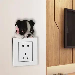 Креативные 3D-наклейки на выключатель из смолы для гостиной и спальни, мультяшные наклейки на стену с выключателем, декоративная защитная крышка, DIY
