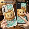 Phone Case: 2D flat design suitable for Samsung Galaxy A34 A35 M05 M06 S20 S22 S21 FE Plus 5G protective case, little lion head, perfect Christmas and