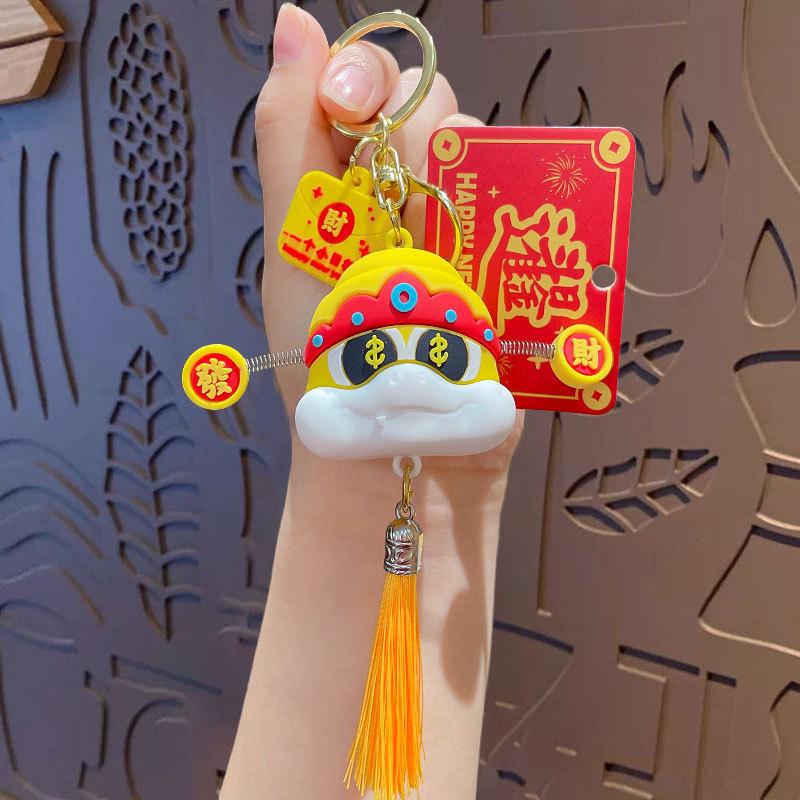 Китайский зодиакальный брелок в виде змеи, милый мультяшный брелок в виде змеи, изысканный рюкзак, украшения, аксессуары, подарки