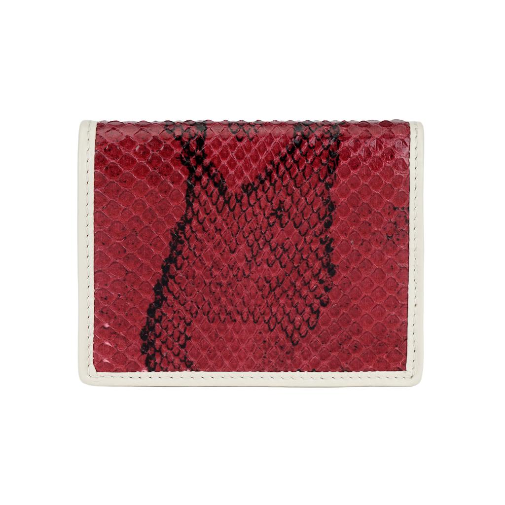 Gucci Horsebit 1955 Vintage Gold Buckle Python Leather Wallet Women wallet Deep-Red White 621887-LU3SC-6191